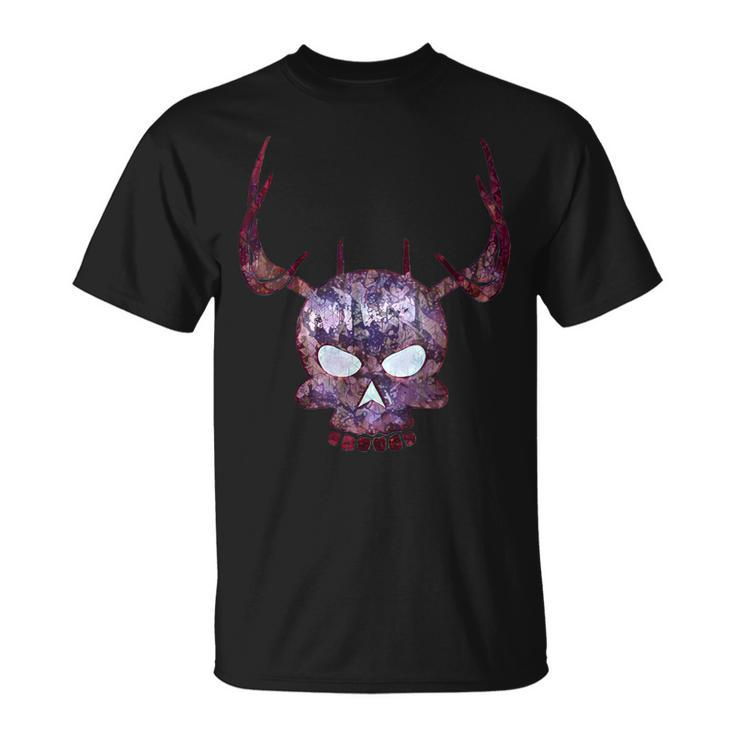 Skull Deer Antler Halloween Scary - Bone Design  Unisex T-Shirt