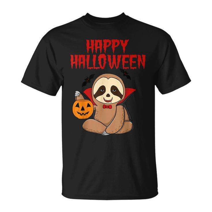 Sloth Halloween Vampire  Trick Or Treat Kids Parents Unisex T-Shirt