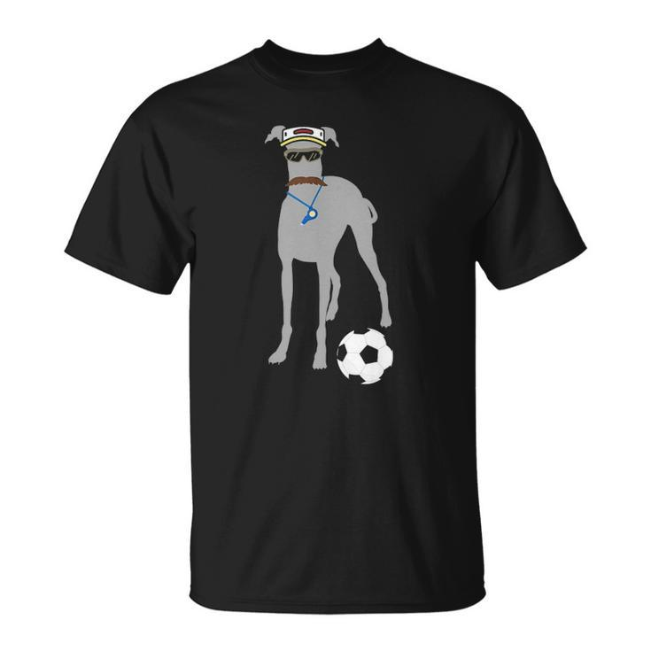 Soccer Gift Idea Fans- Sporty Dog Coach Hound Unisex T-Shirt