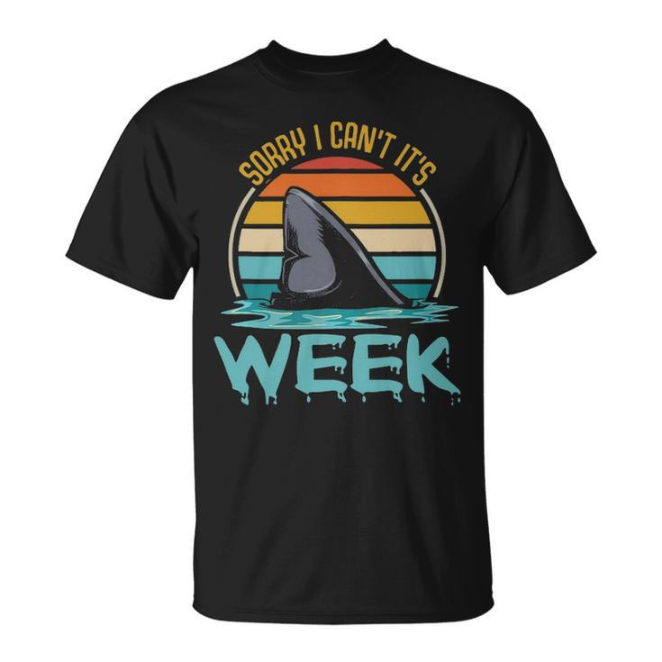 Sorry I Cant Its Week Ocean Scuba Diving Shark Lover T-shirt