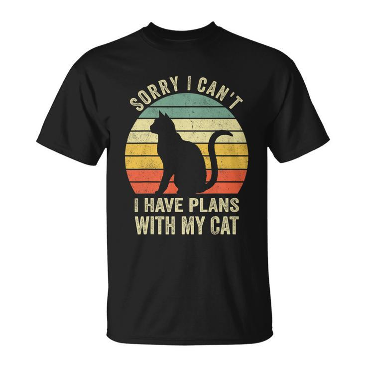 Sorry I Cant I Have Plans With My Cat Cat Lovers T-shirt