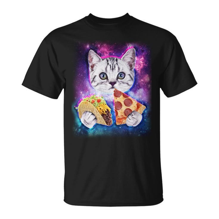 Space Cat Pizza And Tacos Tshirt Unisex T-Shirt