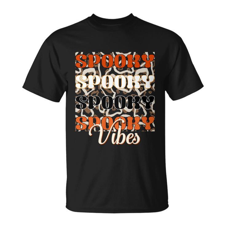 Spooky Spooky Spooky Spooky Vibes Halloween Quote V2 Unisex T-Shirt