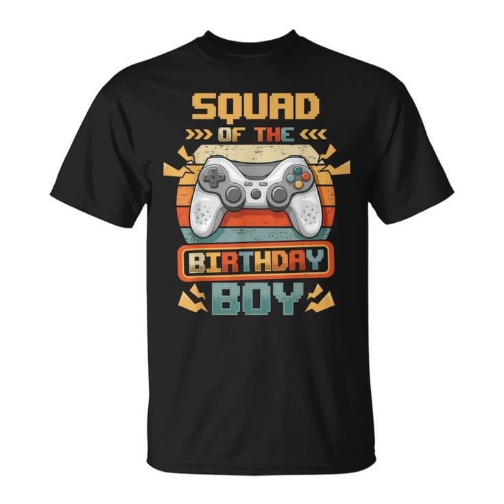 Squad Of The Birthday Boy Video Gamer Party Matching Family  Unisex T-Shirt