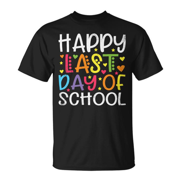 Stars Happy Last Day Of School Cute Graduation Teacher Kids Unisex T-Shirt