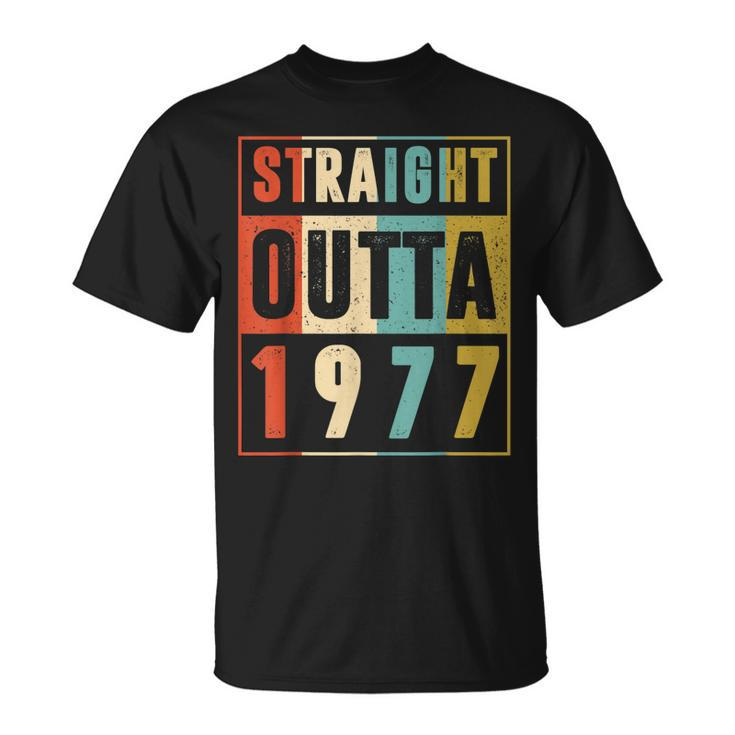 Straight Outta 1977 Vintage Graphic 45 Yrs Old 45Th Birthday  Unisex T-Shirt
