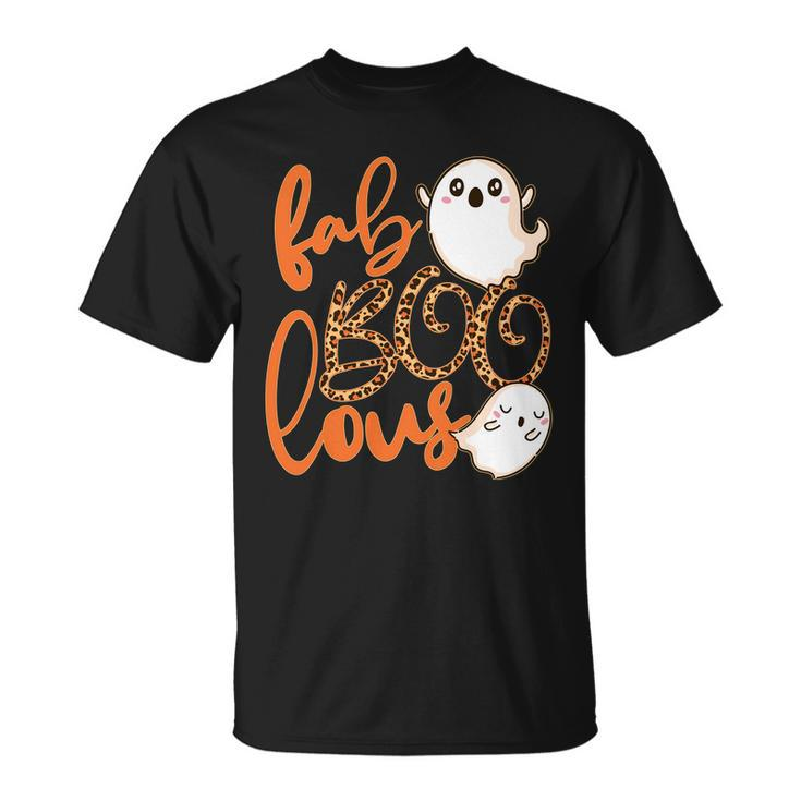 Stylish Leopard Halloween Fab-Boo-Lous Ghost Tshirt Unisex T-Shirt