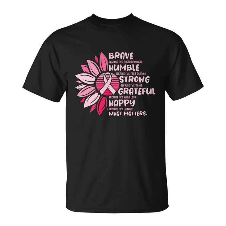 Sunflower Pink Ribbon Breast Caner Unisex T-Shirt