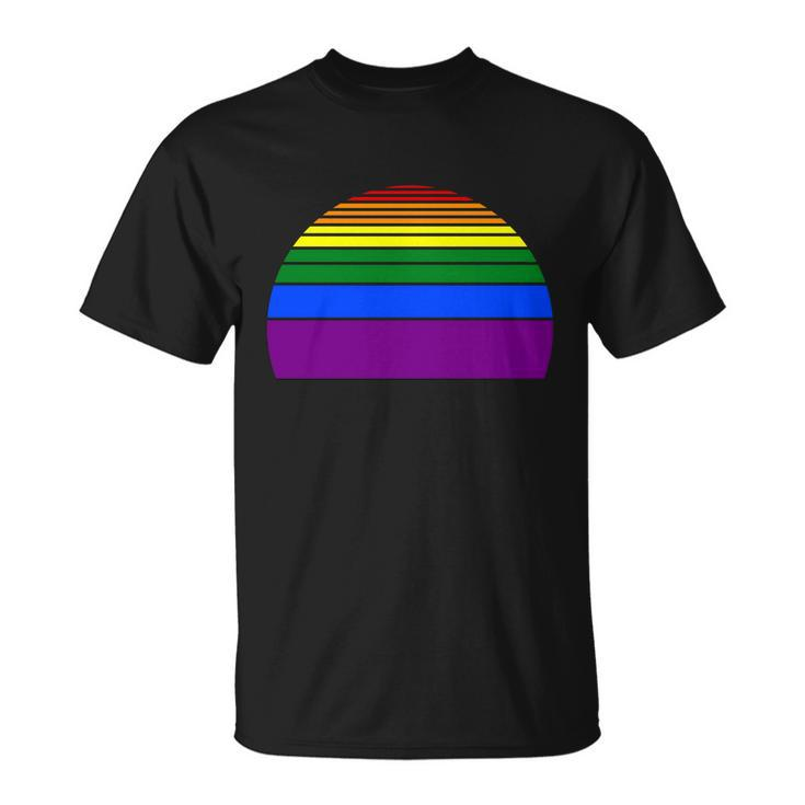 Sunset Lgbt Gay Pride Lesbian Bisexual Ally Quote V4 Unisex T-Shirt