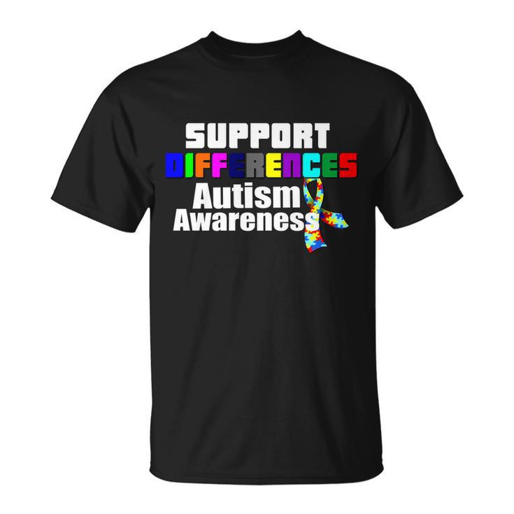 Support Differences Autism Awareness Unisex T-Shirt