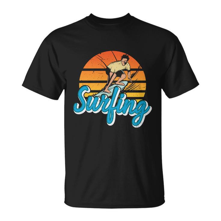 Surfing Vintage Summer Vacation Surf Unisex T-Shirt