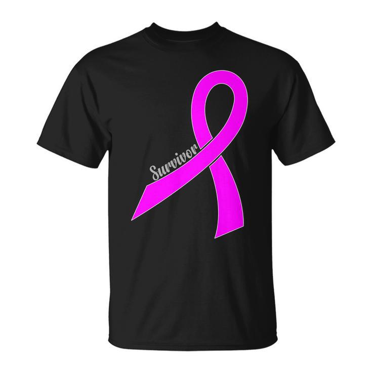 Survivor Breast Cancer Ribbon Tshirt Unisex T-Shirt