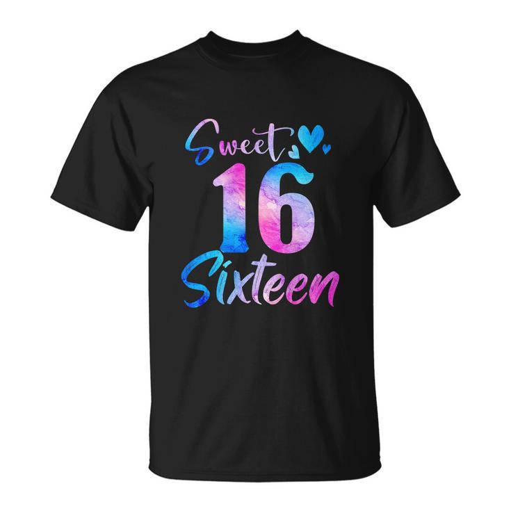 Sweet 16Th Birthday Party Funny Sixteen Years Old Girl Unisex T-Shirt