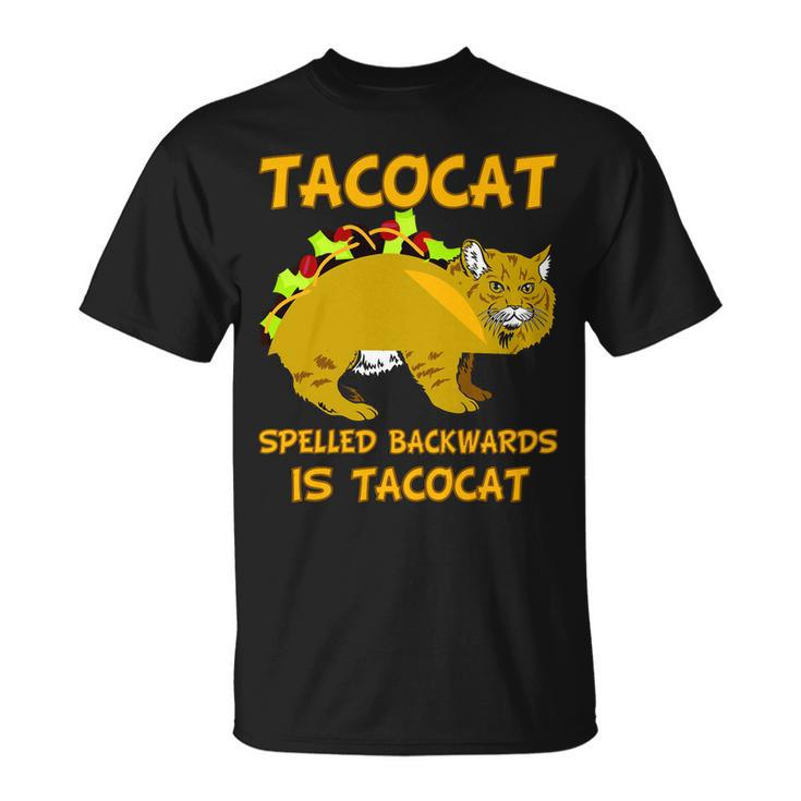 Tacocat Spelled Backwards Funny Cat Tshirt Unisex T-Shirt