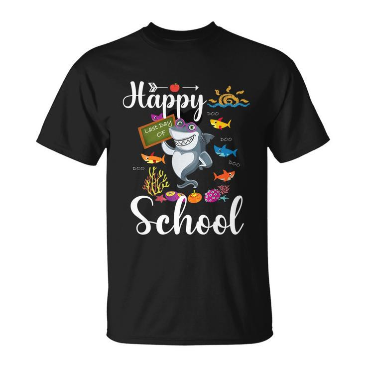Teacher Shark Happy Last Day Of School Funny Gift Unisex T-Shirt