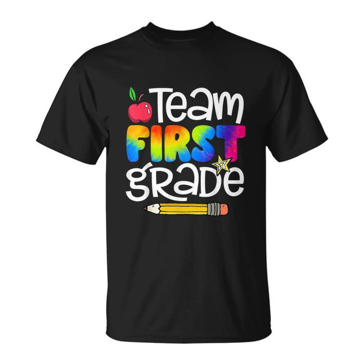 Team First Grade Tie Dye Back To School Unisex T-Shirt