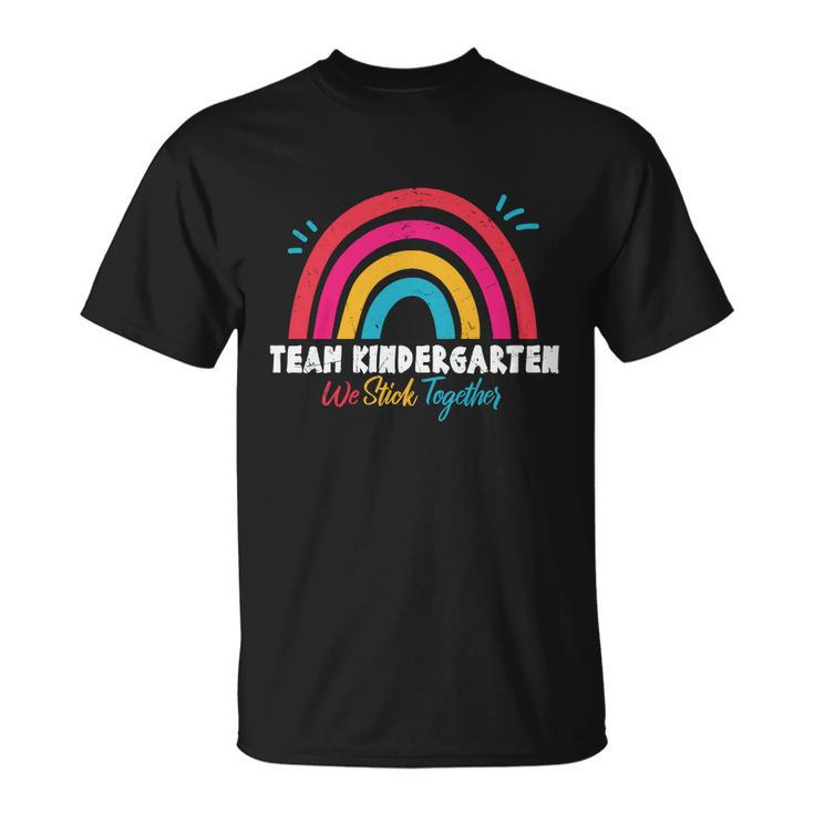 Team Kindergarten We Stick Together Graphic Plus Size Shirt For Kids Teacher Unisex T-Shirt