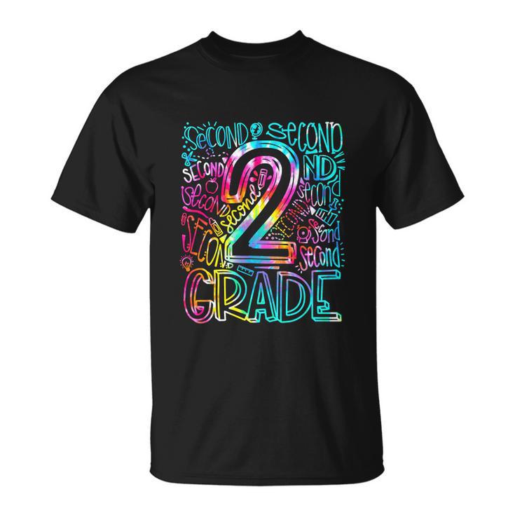 Team Second Grade Tie Dye 2Nd Grade Typography Teacher Unisex T-Shirt