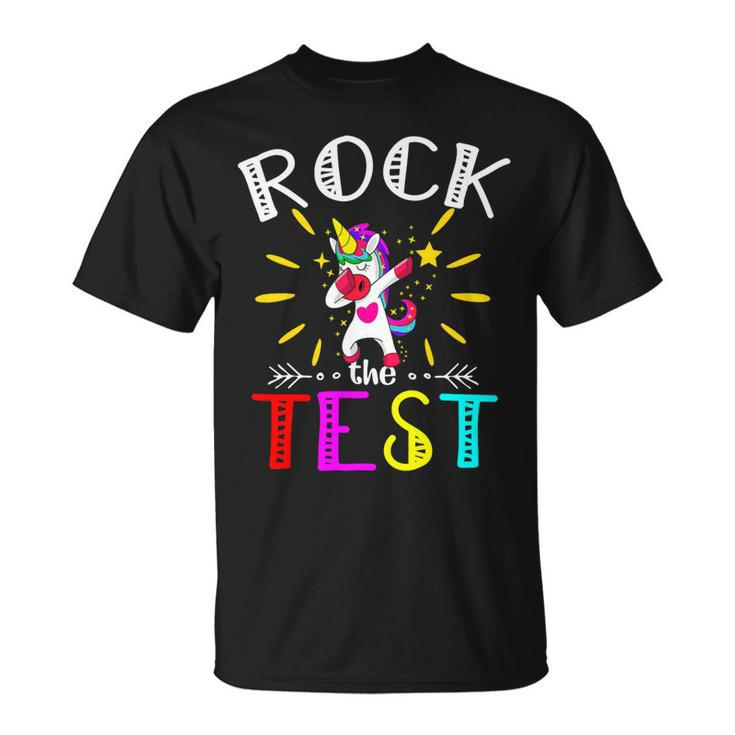 Testing Day Teacher Rock The Test Teaching Students Teachers Unisex T-Shirt