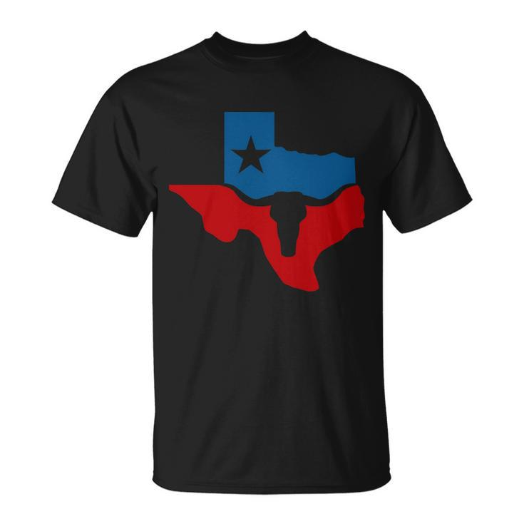 Texas Flag Longhorn Logo Unisex T-Shirt