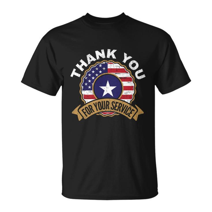 Thank You For Your Service Patriot Memorial Day Meaningful T-Shirt