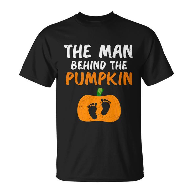 The Man Behind The Pumpkin Halloween Quote Unisex T-Shirt