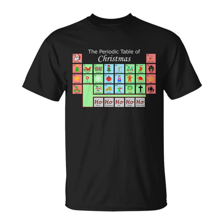 The Periodic Table Of Christmas Elements Tshirt Unisex T-Shirt