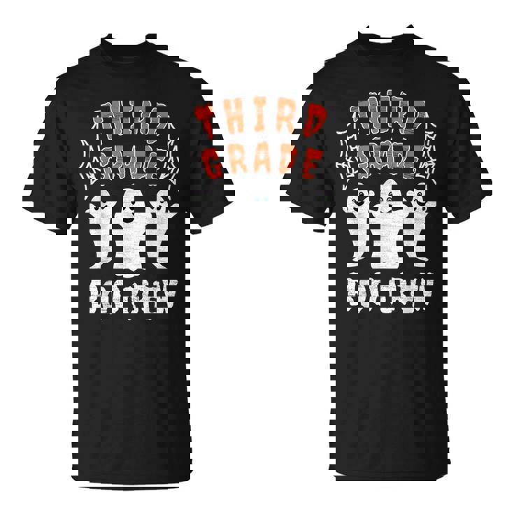 Third Grade Teacher Student Halloween Ghost Boo Crew T-shirt