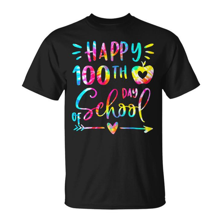 Tie Dye Happy 100Th Day Of School Teacher Student 100 Days V2 Unisex T-Shirt