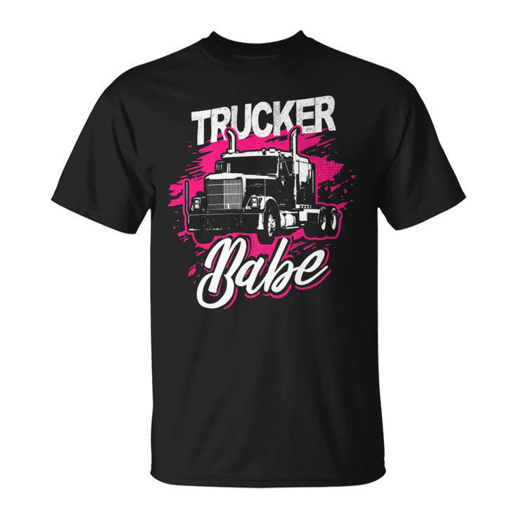 Trucker Trucker Babe Female Truck Driver Woman Trucker Unisex T-Shirt