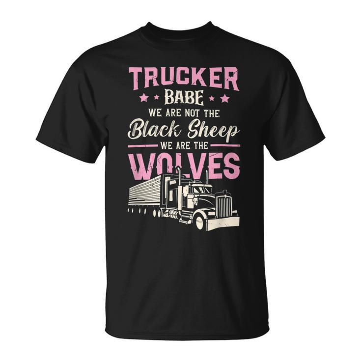 Trucker Trucker We Are Not The Black Sheep We Are The Wolv Trucker Unisex T-Shirt