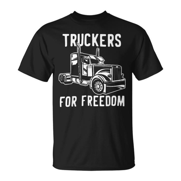 Trucker Truckers For Freedom Convoy 2022 Canada Usa Thank You Unisex T-Shirt