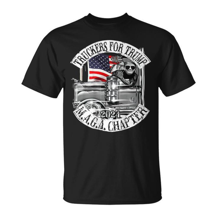 Trucker Truckers For Trump 2024 Protrump Truck Drivers Unisex T-Shirt