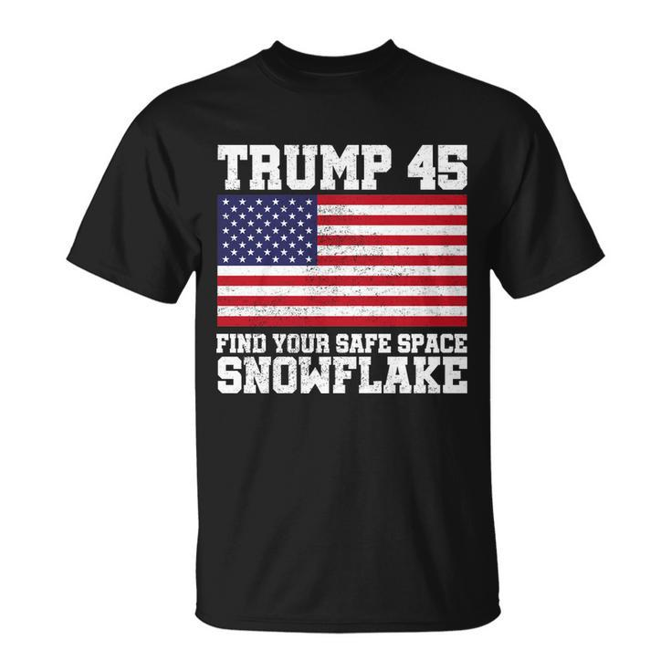 Trump 45 Find Your Safe Place Snowflake Tshirt Unisex T-Shirt