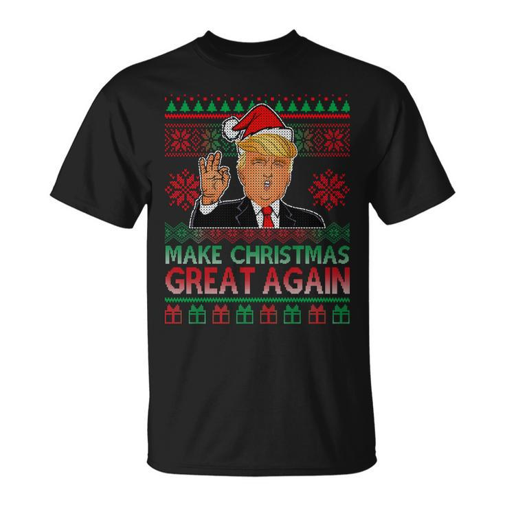 Trump Make Christmas Great Again Ugly V2 Unisex T-Shirt