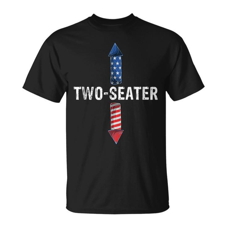 Two Seater Funny 4Th Of July Day Vintage  Unisex T-Shirt