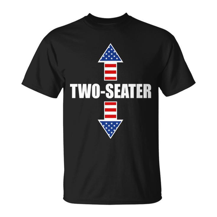 Two-Seater Usa Flag Arrows Funny Tshirt Unisex T-Shirt