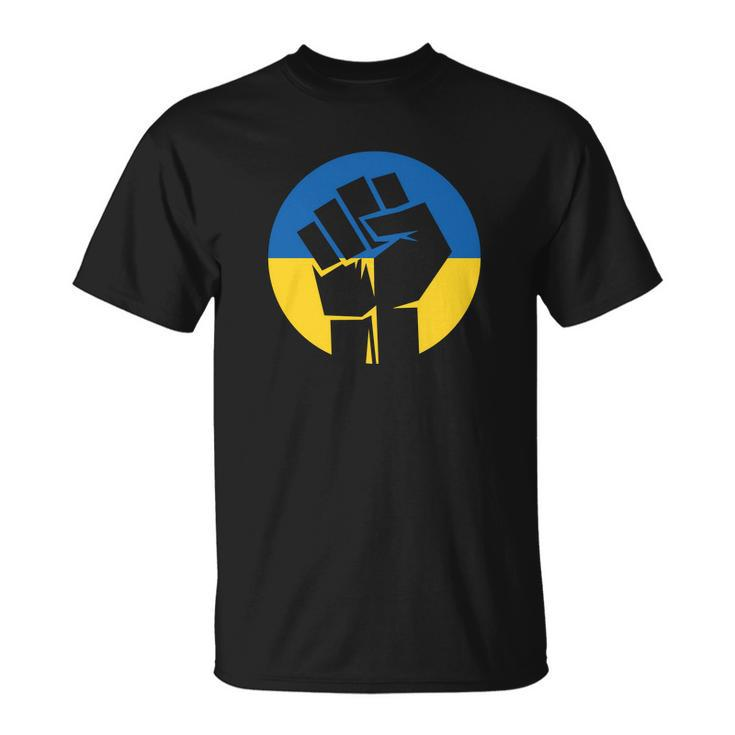Ukraine Flag Raised Fist Tshirt Unisex T-Shirt