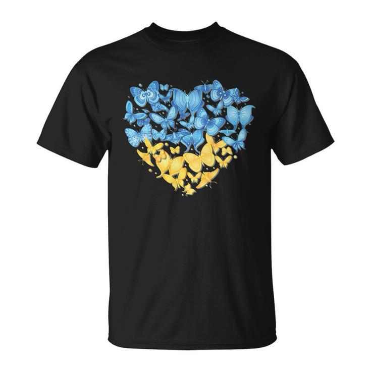 Ukrainian Butterfly Mashup Ukraine Flag Unisex T-Shirt