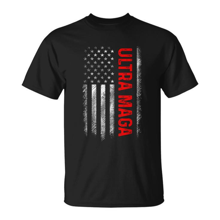 Ultra Maga American Flag Anti Joe Biden Tshirt Unisex T-Shirt
