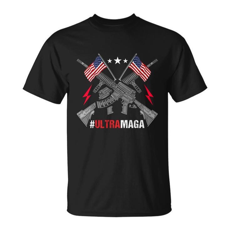 Ultra Maga Funny Conservative Anti Biden Pro Trump Tshirt Unisex T-Shirt