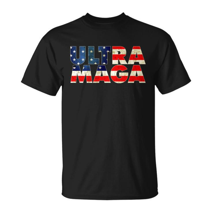 Ultra Maga Usa American Flag Unisex T-Shirt