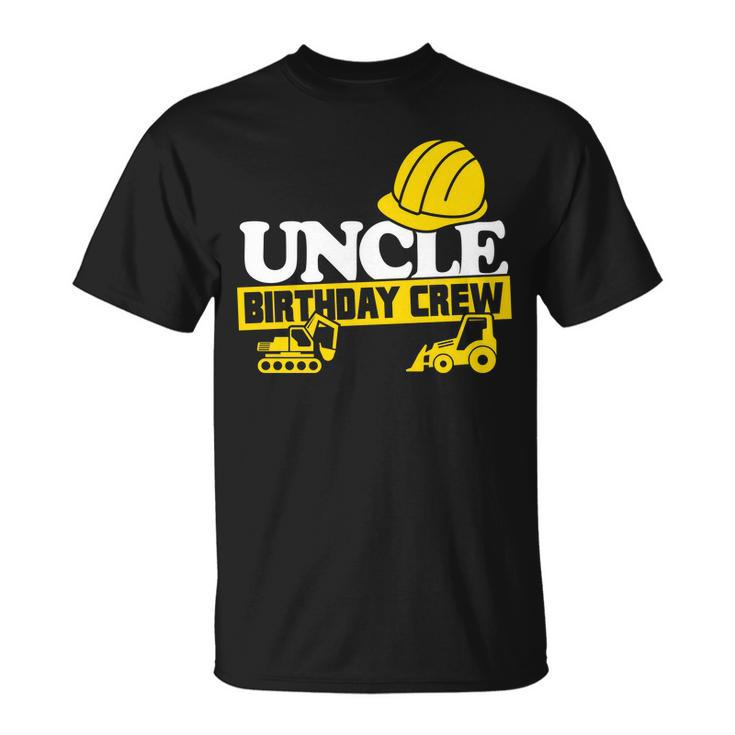 Uncle Birthday Crew Construction Party T-Shirt
