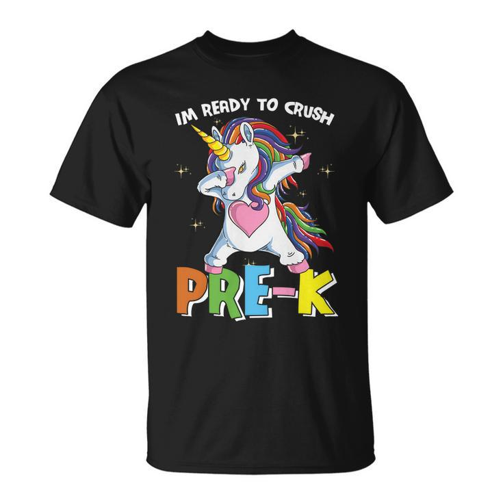 Unicorn Im Ready To Crush Prek Back To School Unisex T-Shirt