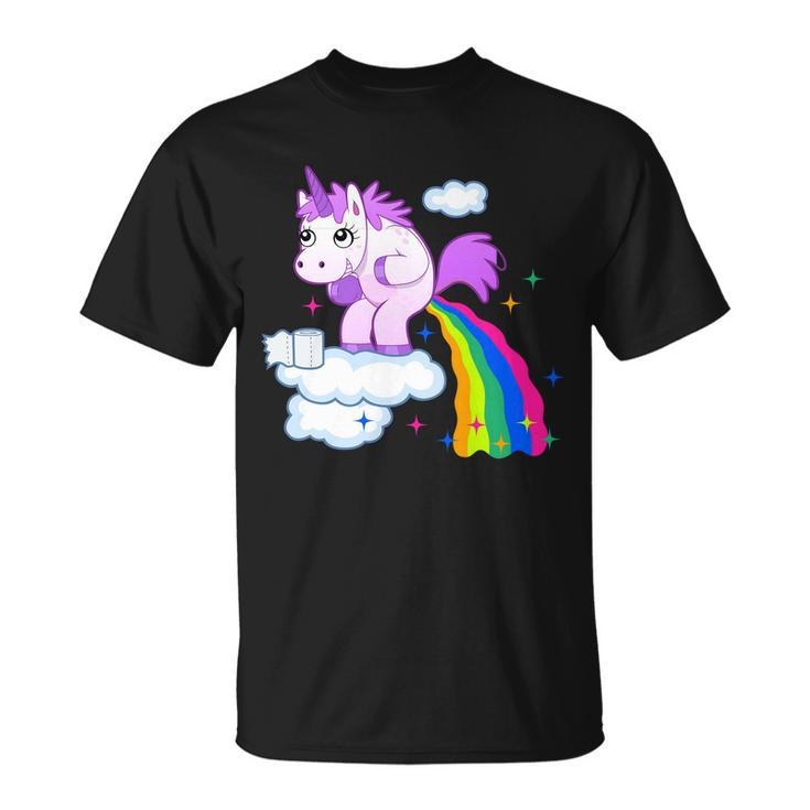 Unicorn Pooping A Rainbow Tshirt Unisex T-Shirt