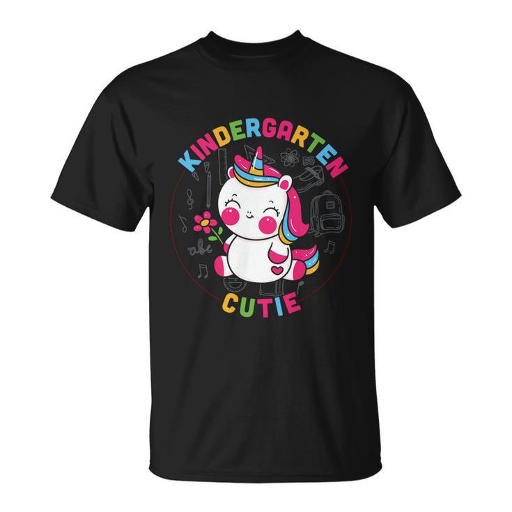 Unicorn Pre Kindergarten Back To School Cutie Graphic Student Teacher Shirt Unisex T-Shirt