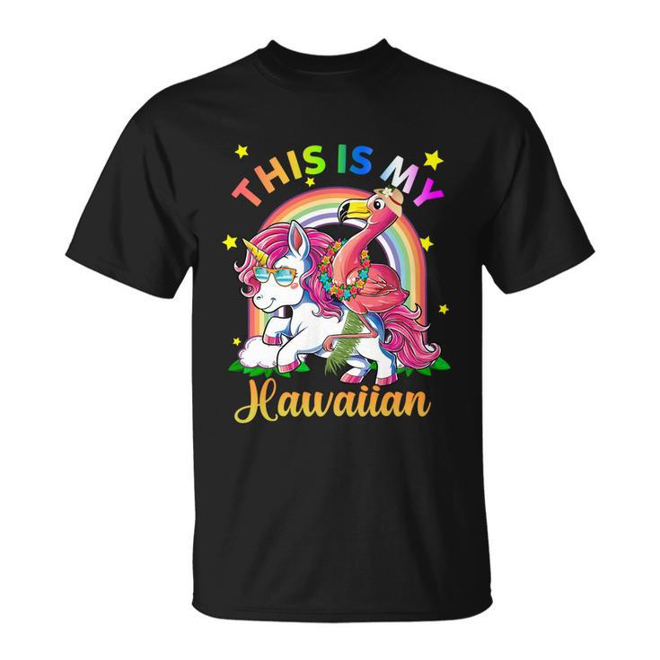 Unicorn Summer Beach Vacation This Is My Hawaiian Gift Unisex T-Shirt