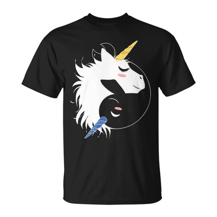 Unicorn Ying Yang Unisex T-Shirt