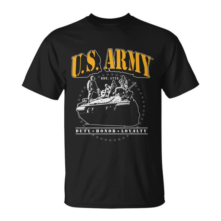 US Army Tank Duty Honor Loyalty Unisex T-Shirt