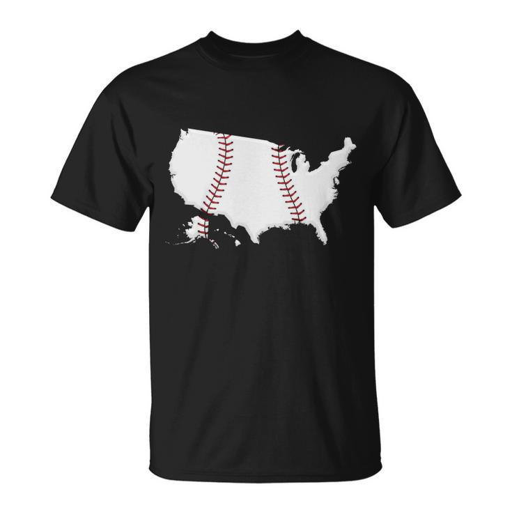 Us Map American Baseball Tshirt Unisex T-Shirt